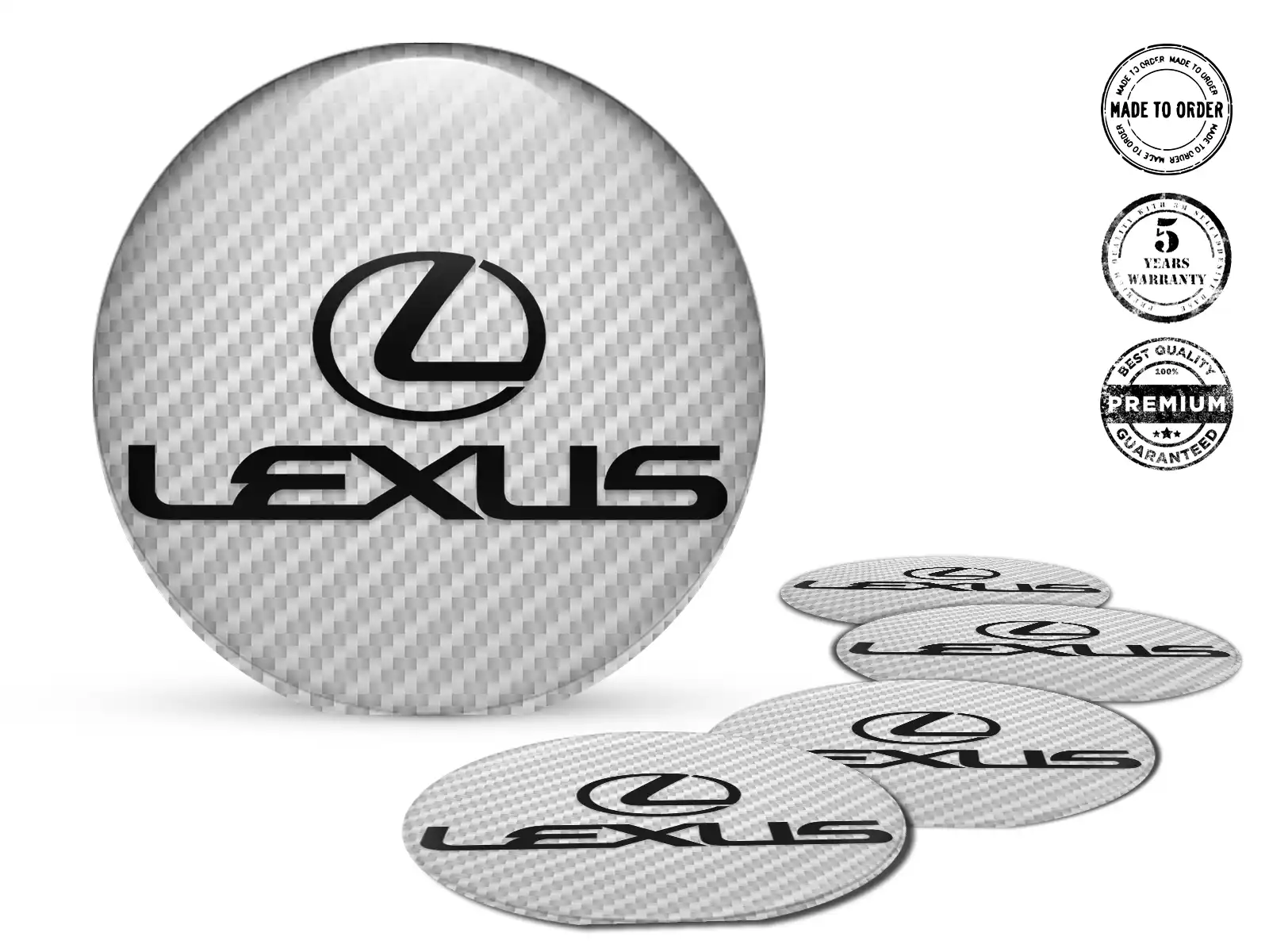 Lexus Pegatinas de Silicona Logo Emblemas de Rueda Alta Calidad